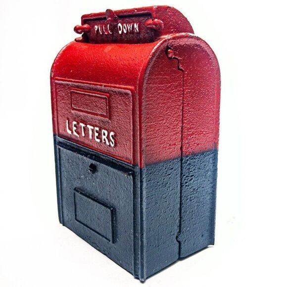 VTG Cast Iron US Post Office Mail Novelty Coin Bank - Picture 2 of 8